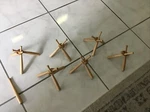Wood Miniature Baseball Batts - Display Pack Of 6 Holders Total. Fixed Price $15.00.
