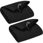 Vividly Pack 16" X Tri-fold Golf Towels, Premium 24", Black. Fixed Price $22.99.