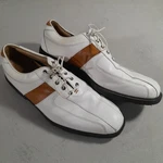 Footjoy Icon Golf Shoes Mens Size 12 White/brown Leather 52062. Fixed Price $40.38.