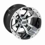Gtw Storm Trooper Golf Cart Machined/black 10X7 Wheel 3:4 Offset (ET-.25). Fixed Price $72.99.
