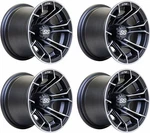 Gtw Spyder 10X7 Gray/machined Aluminum Golf Cart Wheel 3:4 Offset. Fixed Price $329.95.