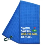 Swing Swear Look For Ball Repeat Funny Golf Towel Gifts Women Go.... Fixed Price $21.21.