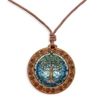 Boho Tree Of Life Design Wooden Pendant Necklace Women's Jewellery. Fixed Price $9.39.