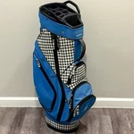 Sun Mountain Diva Cart Bag 15 Way Divider Houndstooth Ladies Blue/black Golf. Fixed Price $99.00.