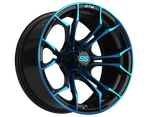 Gtw Spyder Black/blue Golf Cart 15X7 Wheel 4X4 Bolt 3:4 Offset (ET-.25) Each. Fixed Price $131.99.