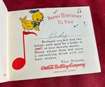 1950S Coca-cola Bottling Terre Haute Indiana Hand Bottle Birthday Card. Fixed Price $49.99.