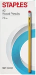 Staples 323610 Yellow Pencils No. Soft 72/PK. Fixed Price $10.59.