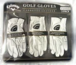 Callaway Golf Gloves Premium 3-PACK Cabretta Leather Medium-large New Sealed. Fixed Price $29.90.