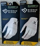 Pack / Bionic Relaxgrip 2.0 Men's Golf Gloves Durable Black Palm Fast Ship. Fixed Price $32.95.