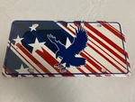 Usa American Flag License Plate (red/white/blue, Eagle) New. Fixed Price $16.99.