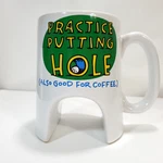 Golfer Novelty Gift Hallmark Shoebox Practice Putting Hole Coffee Large Mug Cup. Fixed Price $9.99.