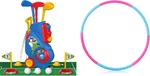 Adjustable Kids Golf Club Set & Detachable Exercise Hoop - Perfect Gift!. Fixed Price $73.99.