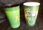 (gr-cups) Oakland Athletics Plastics Souvenir Beverage Set Of 2. Fixed Price $14.99.