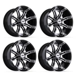Gtw Tempest Golf Cart Machined / Black 14X7 Wheel 3:4 Offset (ET-.25). Fixed Price $344.95.