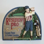 Golf Plaque Wall Hanging Resident Pro Learn From Living Legend 1994 Figi Graphic. Fixed Price $10.75.