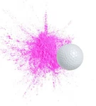 Exploding Trick Balls + Gender Reveal Party Gag Gift For Golfers (pink). Fixed Price $12.95.