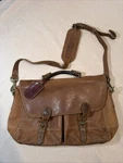 Mulholland Brothers Handmade Heritage Leather Anglers Bag Messenger Satchel Usa. Fixed Price $195.00.