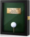 Wall-mounted Golf Ball Display Case With Plaque For Hole In One Memorabilia. Fixed Price $110.99.