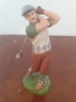 Vintage Home Interiors Golfer Hole One Porcelain Figurine 8 Inches Tall. Fixed Price $9.99.