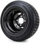 10" Black 8 Window Steel Golf Cart Wheels & Tires (205-50-10) Set Of 4. Fixed Price $453.95.
