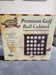 Clubhouse Collection 25 Golf Ball Display Cabinet Mahogany Finish - Brand New!!. Fixed Price $29.99.