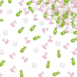 Golf Party Confetti Green Pink Glitter Ball Baby Shower Gender Reveal 120 Pcs. Fixed Price $20.16.
