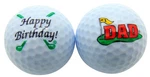 Westmon Works Happy Birthday Dad Ball Set Of 2 Golfer Gift Pack White. Fixed Price $19.60.