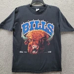 Buffalo Bills Rare Design Black Shirt Nfl Football Team Reprint Tee NH11414. Fixed Price $21.99.