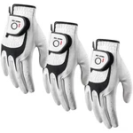 Finger Ten Premium Cabretta Leather Golf Gloves Men 3 Pack All Weather Grip Size. Fixed Price $54.00.