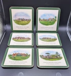Pimpernel Coasters Famous British Golf Clubs Set Of 6 Original Packaging V. Fixed Price $14.00.