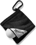 Frogger Amphibian Golf Ball Towel With Wet And Dry Technology 4"X4", Black. Fixed Price $23.99.
