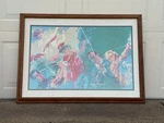 Legends Golf Serigraph By Leroy Neiman Professionally Matted Solid Wood Frame. Fixed Price $145.00.