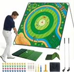 Extra Large Golf Chipping Net Set With Balls, Mats & Clubs - Perfect Gift!. Fixed Price $174.99.