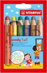 Stabilo Woody 3 In 1 Multi Talented Super Jumbo Pencils Wallet Of 6 Assorted .... Fixed Price $19.06.