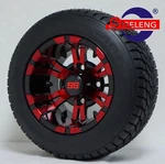 Golf Cart 10" Red-blk Vampire Wheels And 205/50-10 Dot Low Profile TIRES(4). Fixed Price $429.00.