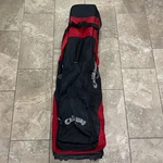 Callaway Golf Rolling Travel Bag Red Black Padded Club Cover With Support Rod. Fixed Price $125.00.