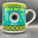 Hole In One Golf Coffee Tea Mug "my Good Luck" Decor Collectible Cup Ganz. Fixed Price $9.99.