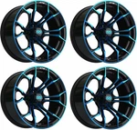 Gtw Spyder 15 Inch Blue/black Aluminum Golf Cart Wheel 3:4 Offset. Fixed Price $494.95.