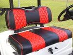 Golf Cart Seat Cover Red Diamond Stitching For E-z-go Rxv 2008-UP, Set Of 4. Fixed Price $159.00.