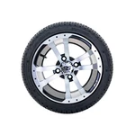 12" Storm Trooper Black/mach Golf Cart Wheels On 205/30-12 (18") Tires-set Of 4. Fixed Price $551.99.