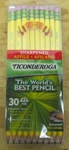 Ticonderoga #2 Yellow Wood Pencils: Pre-sharpened, Partial Pack Of 22 (771C). Fixed Price $6.89.