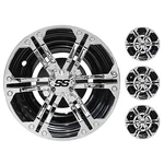 Red Hawk CAP-0063 Wheel Cover 10" Daytona Chrome With Black, Set Of 4. Fixed Price $215.96.