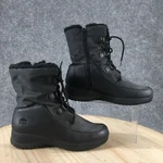 Totes Winter Snow Boots Womens 9M Corrinne Black Faux Leather Zip Fur Wedge. Fixed Price $31.49.