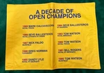 Decade Of Open Champions Golf Pin Flag (winners Names 1980-1989) Not Signed. Fixed Price $167.90.