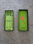 Mini Desktop Golf Set With Putting Green Three Balls Putter Driver. Fixed Price $12.99.
