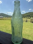 Coca-cola 1950S Vintage Raise Embossed Green Glass Bottle Detroit, Michigan. Fixed Price $22.00.