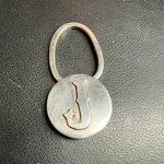 1957-1967 Taxco Mexico Sterling Initial J Key Ring Bennett Style 17 Grams 2 1/8". Fixed Price $65.00.
