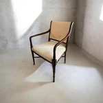 Classic Hickory Furniture Co Bamboo Legs Mahogany Arm Chair. Fixed Price $450.00.