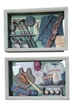 Handcrafted Golf & Baseball Diorama Shadow Boxes Wall Set 12''X8'' Vintage.. Fixed Price $14.38.