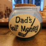 Bella Casa By Ganz Dad's Golf Money Ceramic Jar Novelty Gift 4. Fixed Price $18.00.